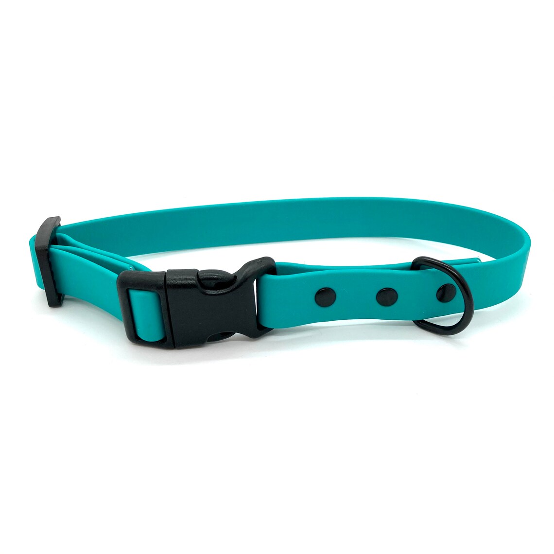 Teal Biothane Dog Collar Waterproof Dog Collar Quick Etsy