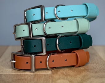 Waterproof Biothane Dog Collar: Stainless Steel Buckle, Handmade