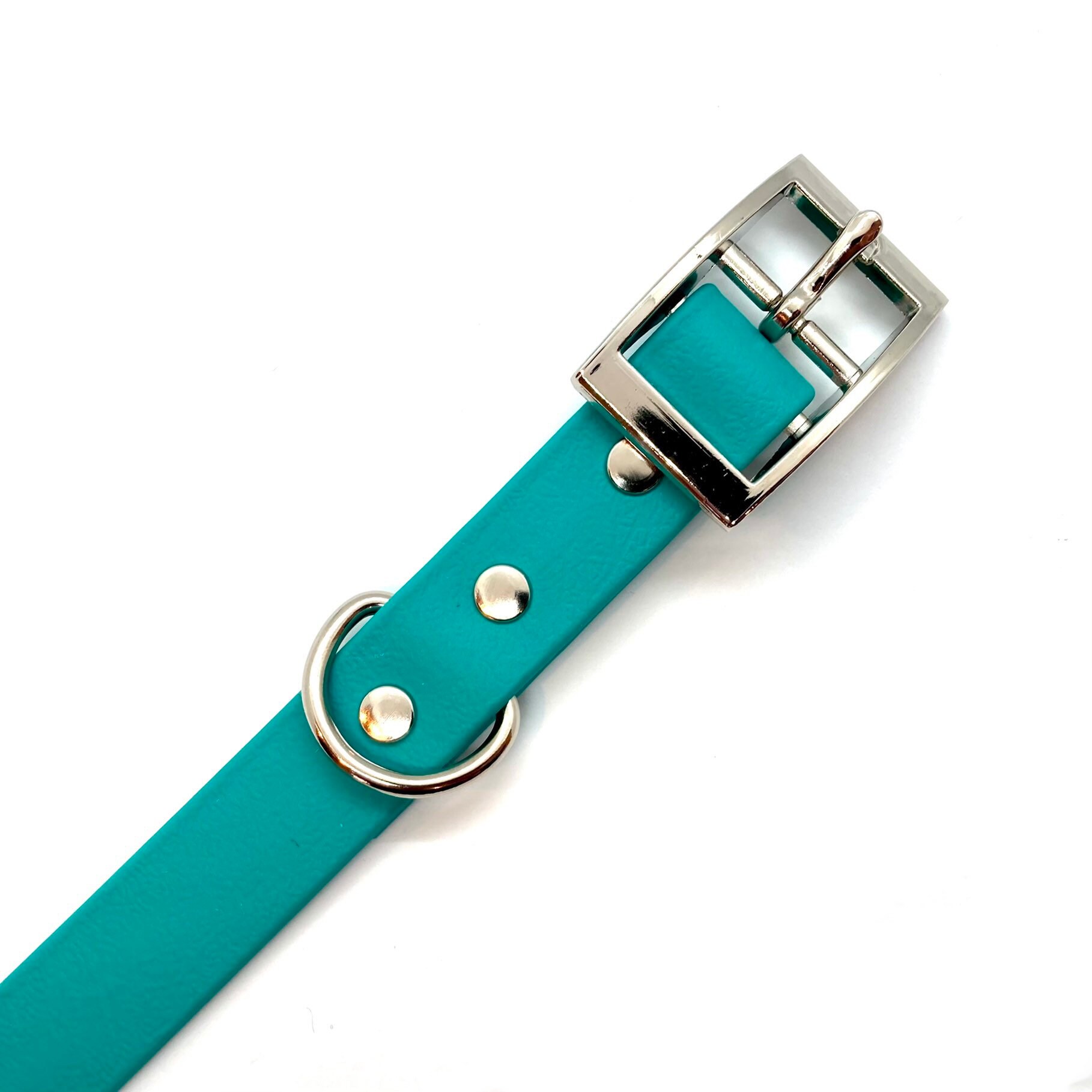 Teal Biothane Dog Collar Waterproof Dog Collar - Etsy UK