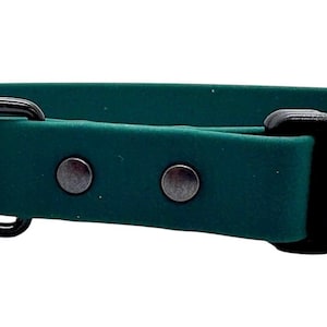 Waterproof Biothane Dog Collar with Quick Release Buckle Forest Green