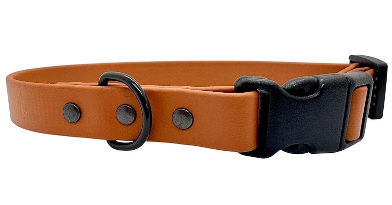 Waterproof Biothane Dog Collar with Quick Release Buckle Light Brown
