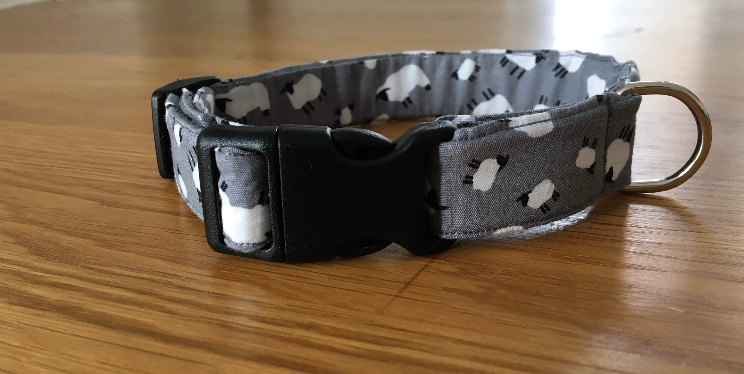 Grey and White Sheep Print Dog Collar Puppy Collar Girl Etsy UK