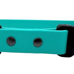 Waterproof Biothane Dog Collar with Quick Release Buckle Teal