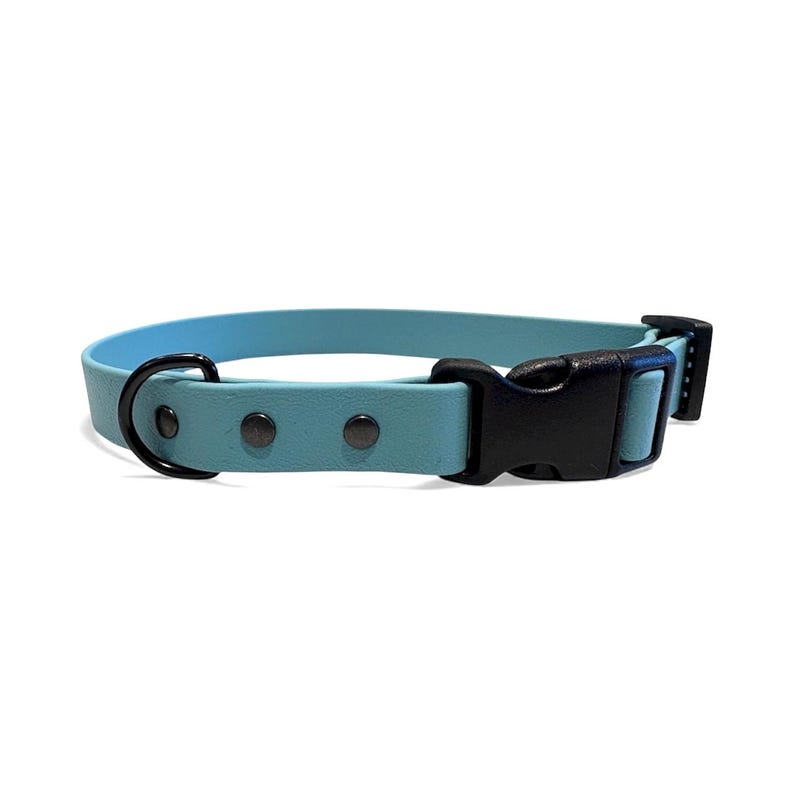 Waterproof Biothane Dog Collar with Quick Release Buckle Dusty Turquoise