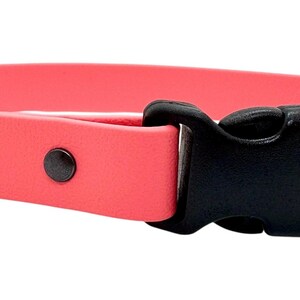 Waterproof Biothane Dog Collar with Quick Release Buckle Coral