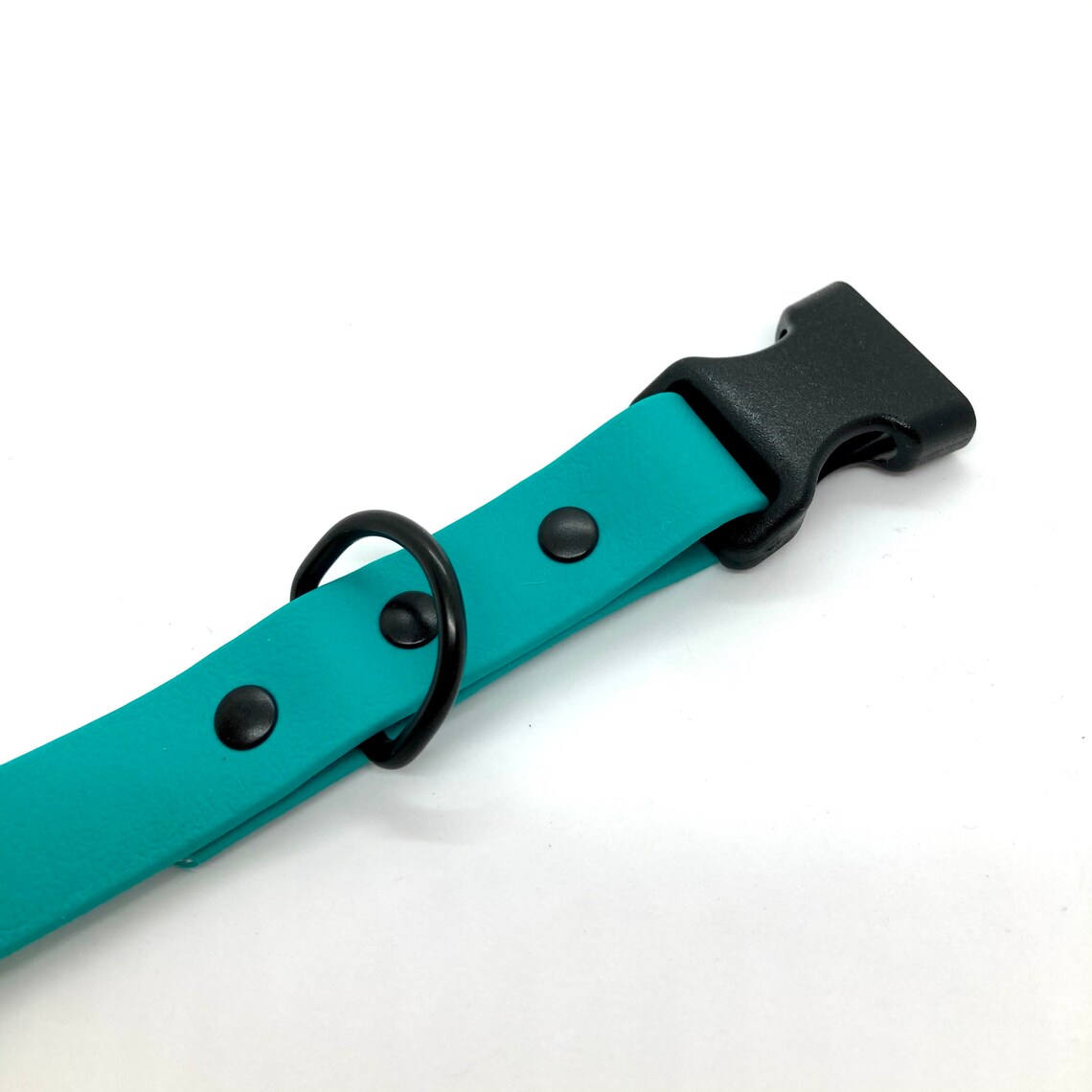 Teal Biothane Dog Collar Waterproof Dog Collar Quick Etsy