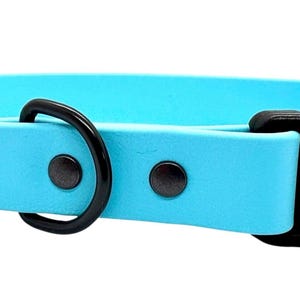 Waterproof Biothane Dog Collar with Quick Release Buckle Sky Blue