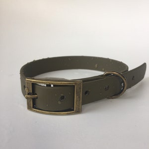 Olive Green Biothane Dog Collar - Waterproof Dog Collar - Biothane Dog Lead