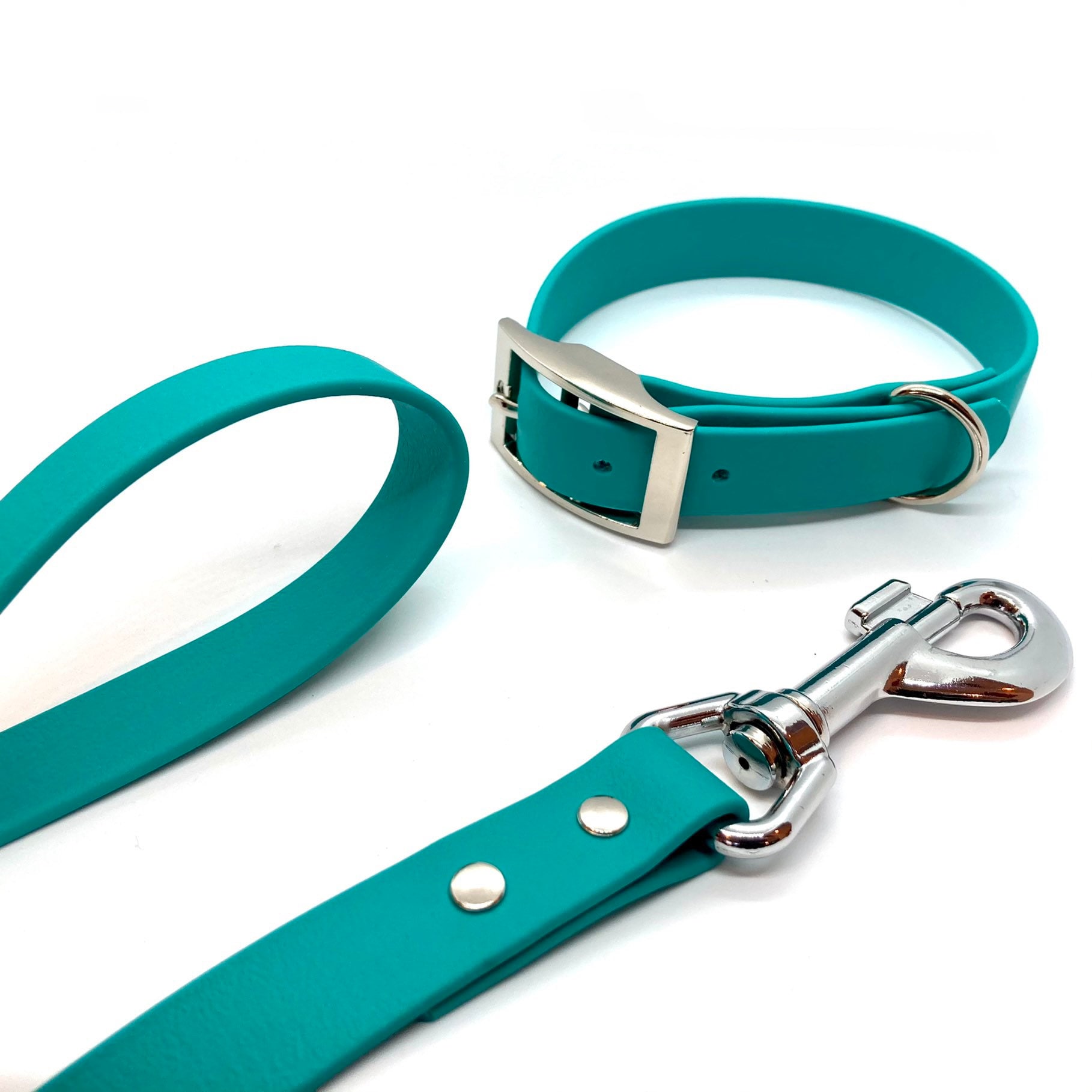 Teal Biothane Dog Collar Waterproof Dog Collar Etsy UK