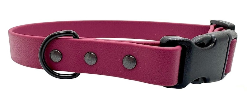 Waterproof Biothane Dog Collar with Quick Release Buckle Wine