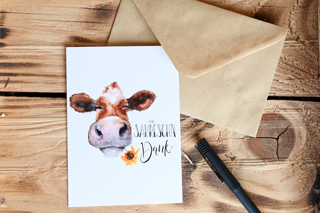 Karte Danke bayrisch Etsy.de