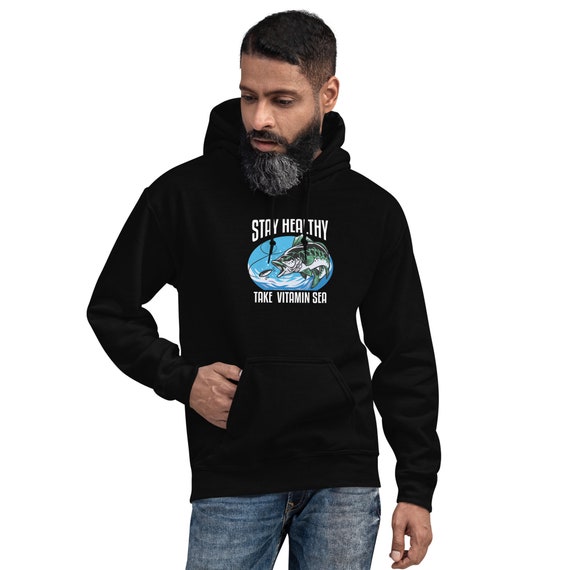 Healthy Gift for Friend Sea Fishing Hoodie Gift for Grandfather