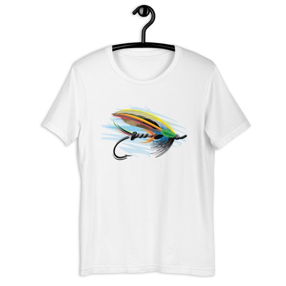 Camisa de pesca con mosca / Camisas de pesca para hombres / Camiseta  gráfica para el hombre / Pescador de los hombres / Regalos de pesca para  los