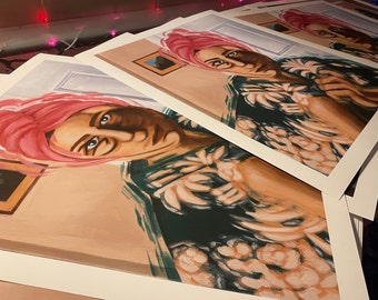 Signed Reverb Art Print: Portrait of Woman