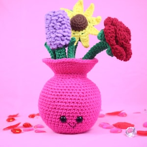 Flower Vase Amigurumi Crochet Pattern - PDF Digital File Tutorial