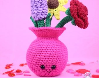 Flower Vase Amigurumi Crochet Pattern - PDF Digital File Tutorial