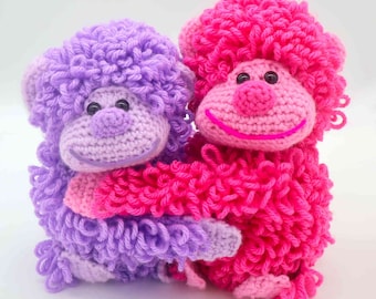 Hugging Gorillas Amigurumi Valentines Day Love Zoo Crochet Pattern - PDF Digital File Tutorial