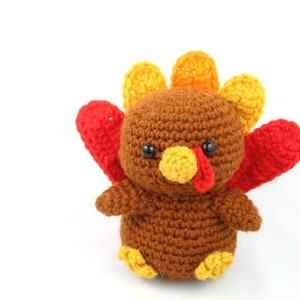 Turkey Fall Amigurumi Bird Crochet Pattern - PDF Digital File Tutorial