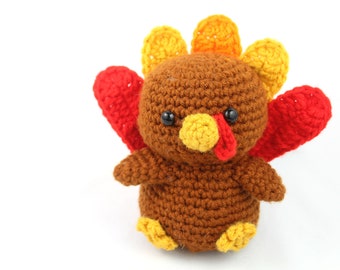 Turkey Fall Amigurumi Bird Crochet Pattern - PDF Digital File Tutorial