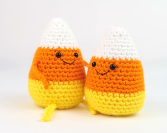 Candy Corn Amigurumi Halloween Food Crochet Pattern - PDF Digital File Tutorial