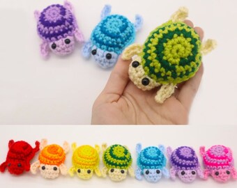 No Sew Scrap Turtles Amigurumi Scrap Yarn Crochet Pattern - PDF Digital File Tutorial