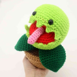 Venus Fly Trap Plant Gardening Amigurumi Scrap Yarn Crochet Pattern - PDF Digital File Tutorial