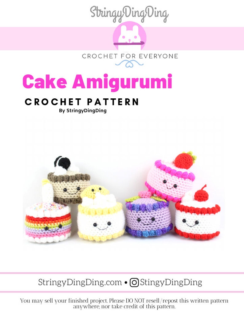 Cake Collection Amigurumi Food Crochet Pattern PDF Digital File Tutorial image 3