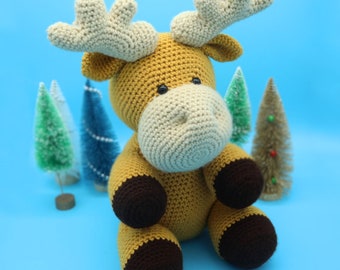 Moose Amigurumi Crochet Pattern - PDF Digital File Tutorial