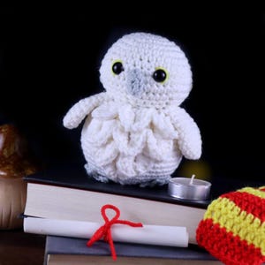 Snow Owl Amigurumi Animal Winter Crochet Pattern - PDF Digital File Tutorial