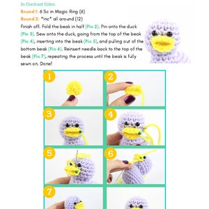 20 Minute Duck Amigurumi Crochet Pattern PDF Digital File Tutorial image 6