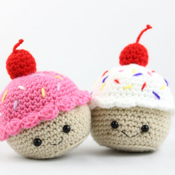 Cupcake Food Amigurumi Crochet Pattern - PDF Digital File Tutorial