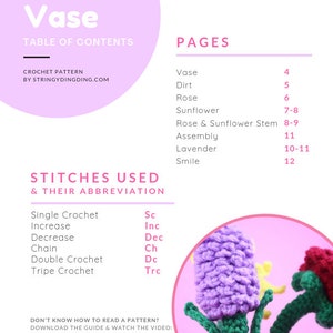 Flower Vase Amigurumi Crochet Pattern PDF Digital File Tutorial image 6