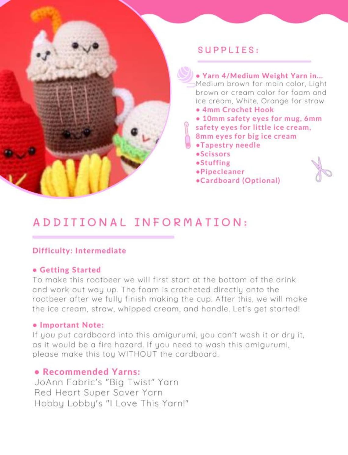 Rootbeer Amigurumi Crochet Pattern Food PDF Digital File | Etsy