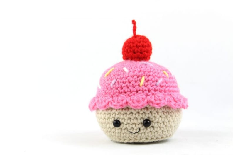 Cupcake Food Amigurumi Crochet Pattern PDF Digital File Tutorial image 2