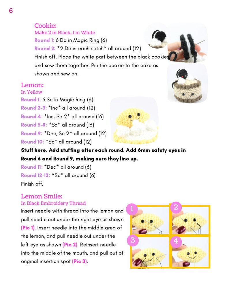 Cake Collection Amigurumi Food Crochet Pattern PDF Digital File Tutorial image 5