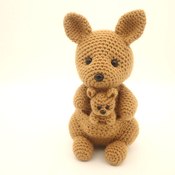 Kangaroo Amigurumi Zoo Animal Crochet Pattern - PDF Digital File Tutorial