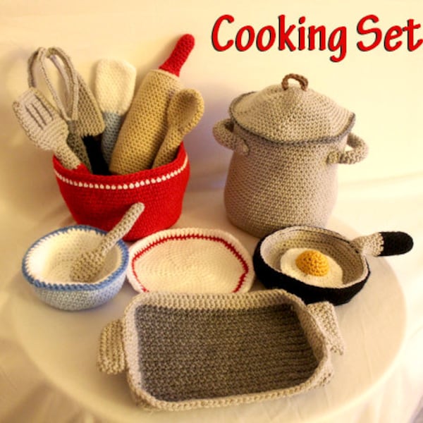 Cooking Kitchen Play Set Crochet Pattern