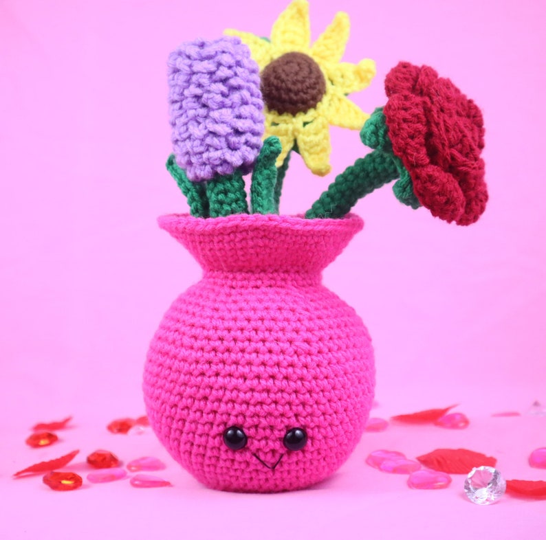 Flower Vase Amigurumi Crochet Pattern PDF Digital File Tutorial image 1