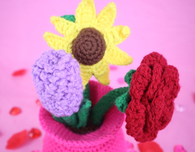 Flower Vase Amigurumi Crochet Pattern PDF Digital File Tutorial image 4