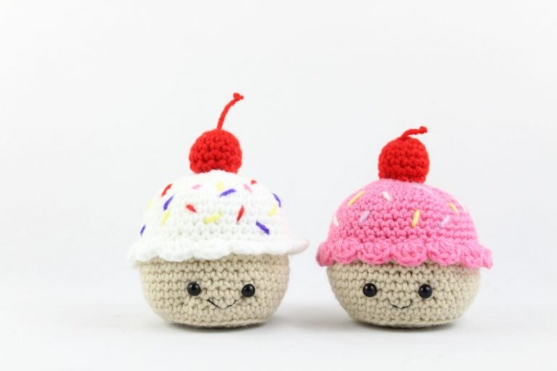 Cupcake Food Amigurumi Crochet Pattern PDF Digital File Tutorial image 3