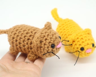 No-Sew Scrap Cat Amigurumi Crochet Pattern (PDF Digital File Tutorial)