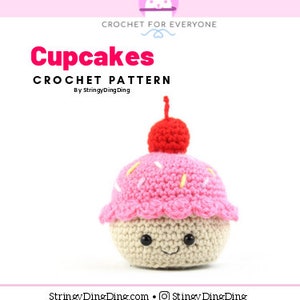 Cupcake Food Amigurumi Crochet Pattern PDF Digital File Tutorial image 4