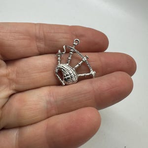 Vintage sterlingzilveren doedelzakhanger