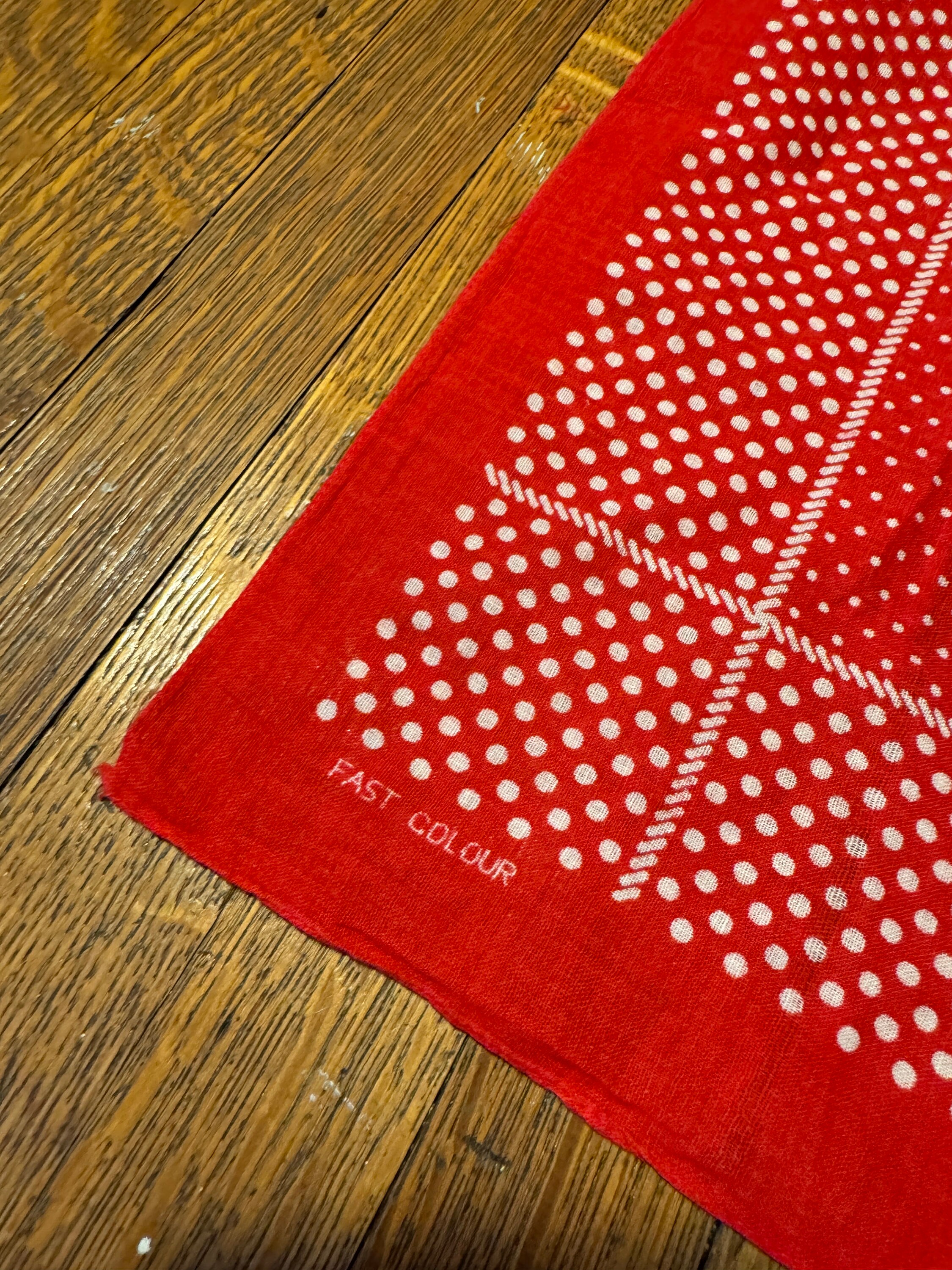 Vintage 1960's Small Red Polka Dot Whirling Log Bandana - Etsy