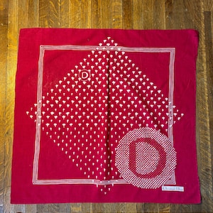vintage 1980&#39;s christian Dior all cotton square scarf/bandana