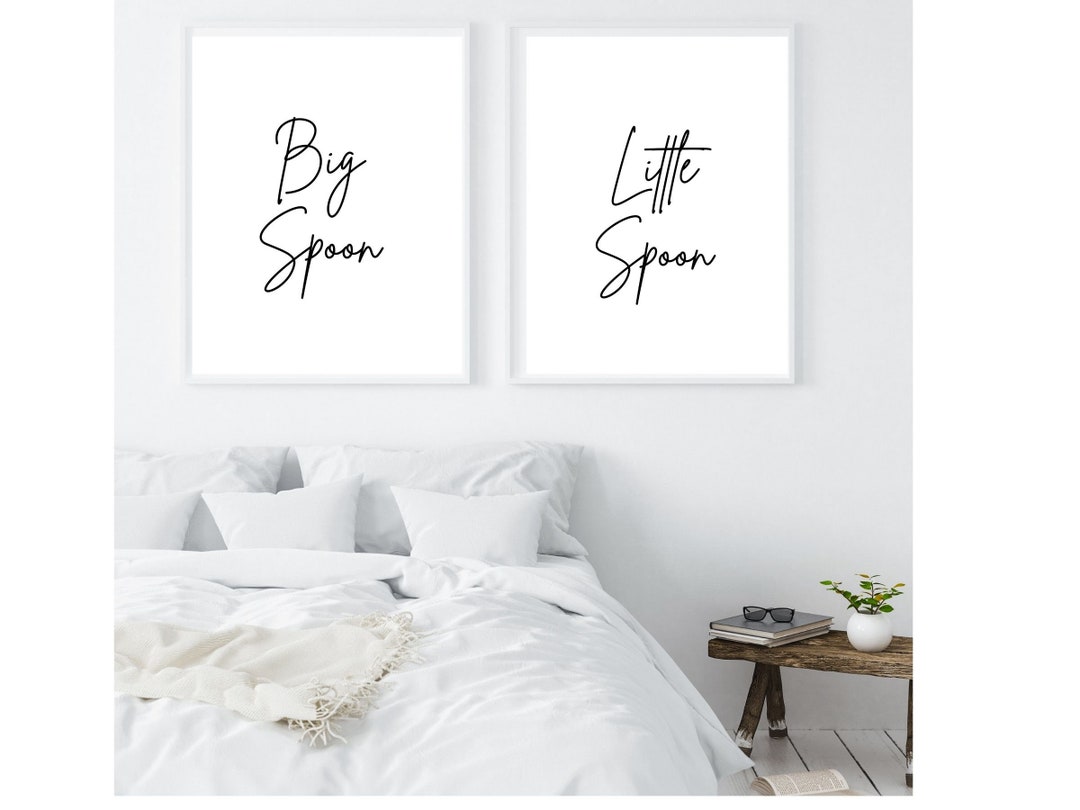 Bedroom Wall Art - Printable Instant Decor Gift- Big Spoon Little Spoon ...