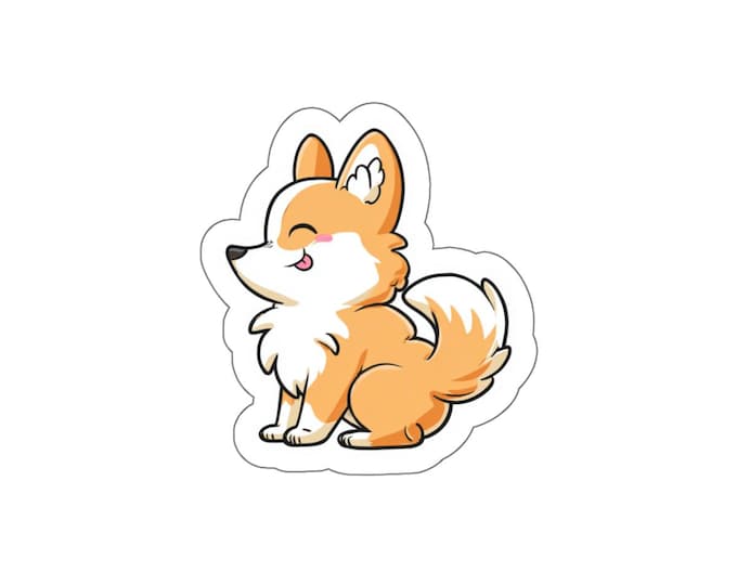 Adorable Corgi Die-Cut Stickers | Cute Pet Decor, Laptop Stickers, Dog Lover Gifts, Stationery Accents, Fun Scrapbooking