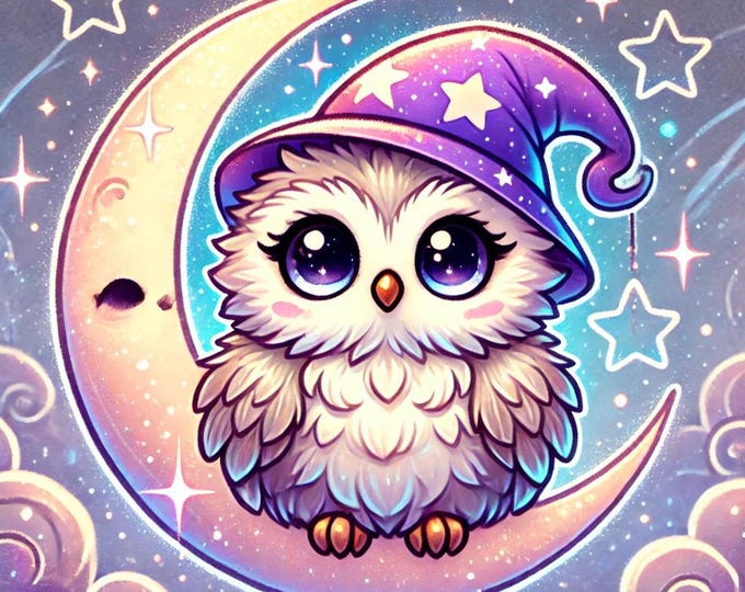Whimsical Owl Bubble-free stickers