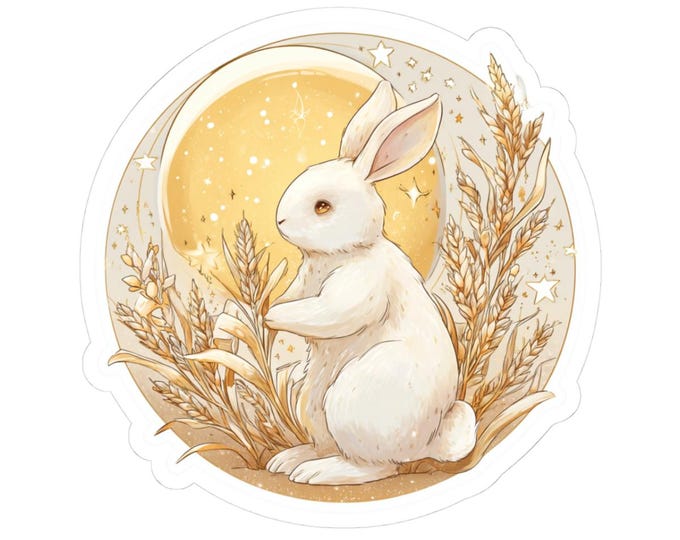 Whimsical Rabbit Kiss-Cut Stickers, Cute Bunny Decor, Floral Sticker for Journals, Scrapbooking, Gift for Animal Lovers, Spring Vibe [...]