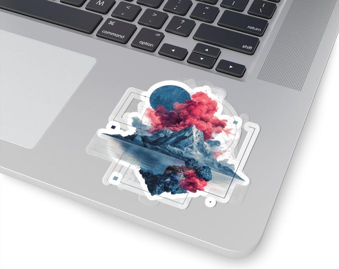 Stunning Mountain Art Kiss-Cut Stickers, Aesthetic Vinyl Decals, Laptop Sticker Pack, Nature Lover Gift, Adventure Wall Decor